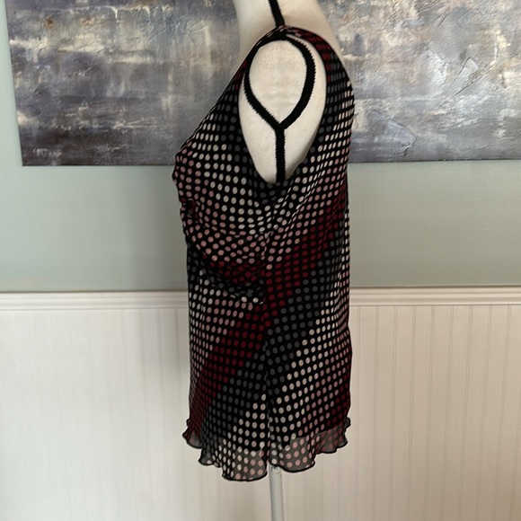 Bisou Bisou Michele Bohbot Size 10 Blouse Lined Poly Top New Without Tags - Picture 5 of 7